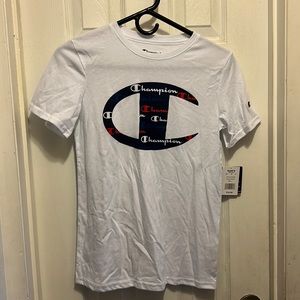 White Champion t shirt